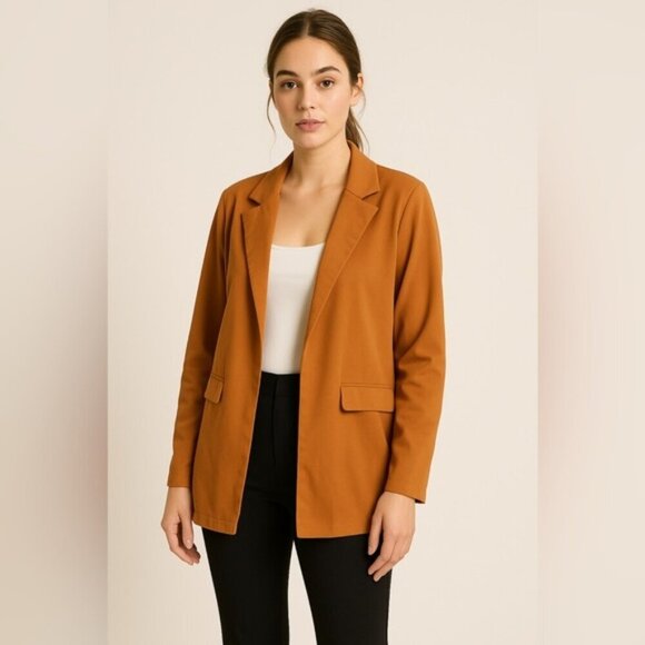 SHEIN Jackets & Blazers - SHEIN Rust Brown Open Front Blazer – Size XL